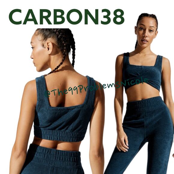 CARBON38 Micro Terry Square Neck Bra - Picture 5 of 7